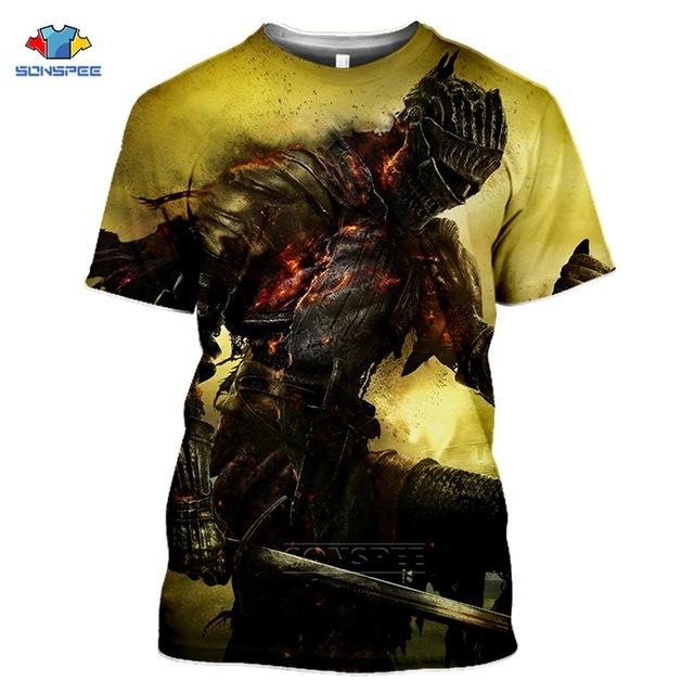 Yaz Erkek T-Shirt Moda 3D Baskı T Shirt Oyun Kadın Rahat Sokak Şıklığı Serin Spor Üst
