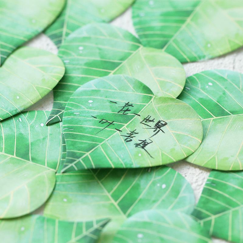 Gift Original Fresh Office School Supplies Leaves Collection Simulated Leaf Notes N Times Message Memo Pad Kawai Stationery