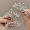 Love Heart Shaped Headbands Decorative Girls Hair Accessories Rhinestone Crown Hair Comb Elegant Children'S Birthday Gift Crown