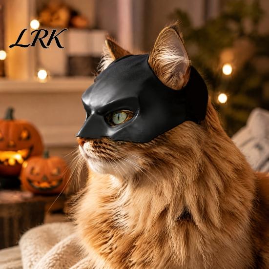 Three Dimensional Cat Mask Bat Mask, Funny Helmet, Hat Cosplay Costume, Adjustable Pet for Elastic Halloween Party Photo Props, Lightweight