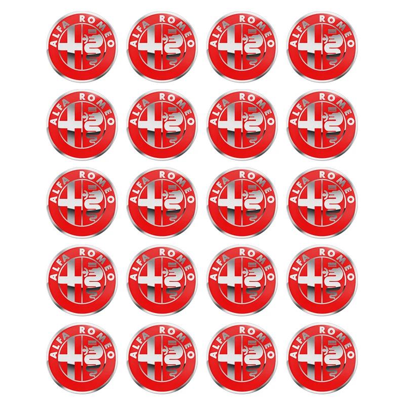 For Alfa Romeo 11mm 14mm Car Key Metal Emblem Sticker Accessories For Alfa Romeo Giulia Stelvio Giulietta 156 159 147 Mito Tonal