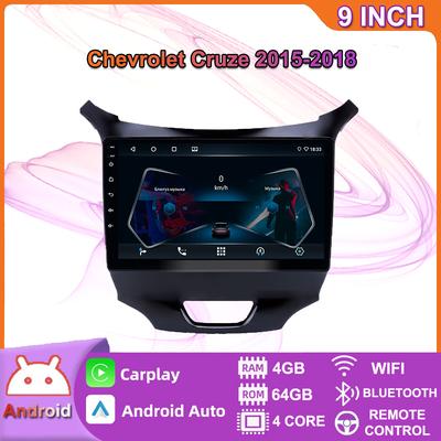 Android Autorádio Carplay Pro Chevrolet Cruze 2015-2018 Multimediální Přehrávač Videa GPS Navigace WIFI 4+64GB