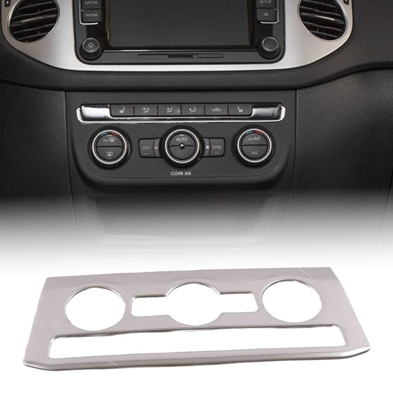 Dashboard Stereo Control Panel Bezel Stainless Steel Mounting System Easy Installation Car Decoration