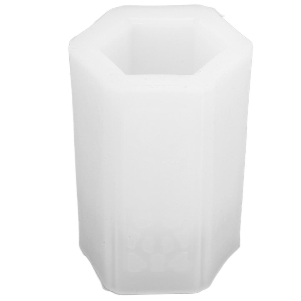 Resin Mold Large Pen Holder Silicone Molds Reusable DIY Casting Supplies for Flower Pots GiftsHex Pattern