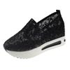 Inner Heightening Lace Sequins Women's New Breathable Mesh Casual Foot Muffin Platform Women's Shoes