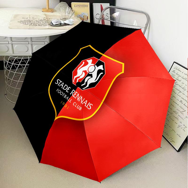 Stade Fc Emblem Automatic Folding Umbrella - 8-Rib Travel Umbrella with Auto Open/Close & Portable Gifts for holidays or birthdays