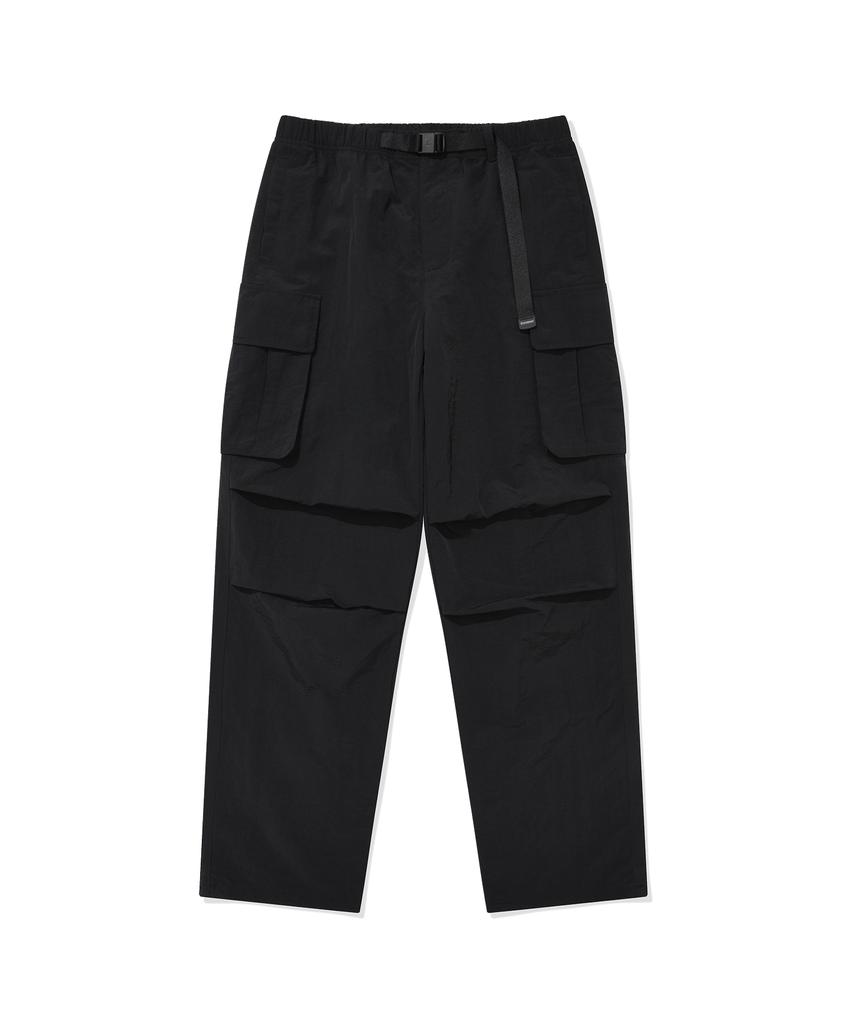 COVERNAT Semi-Wide Nylon Parachute Pants Black