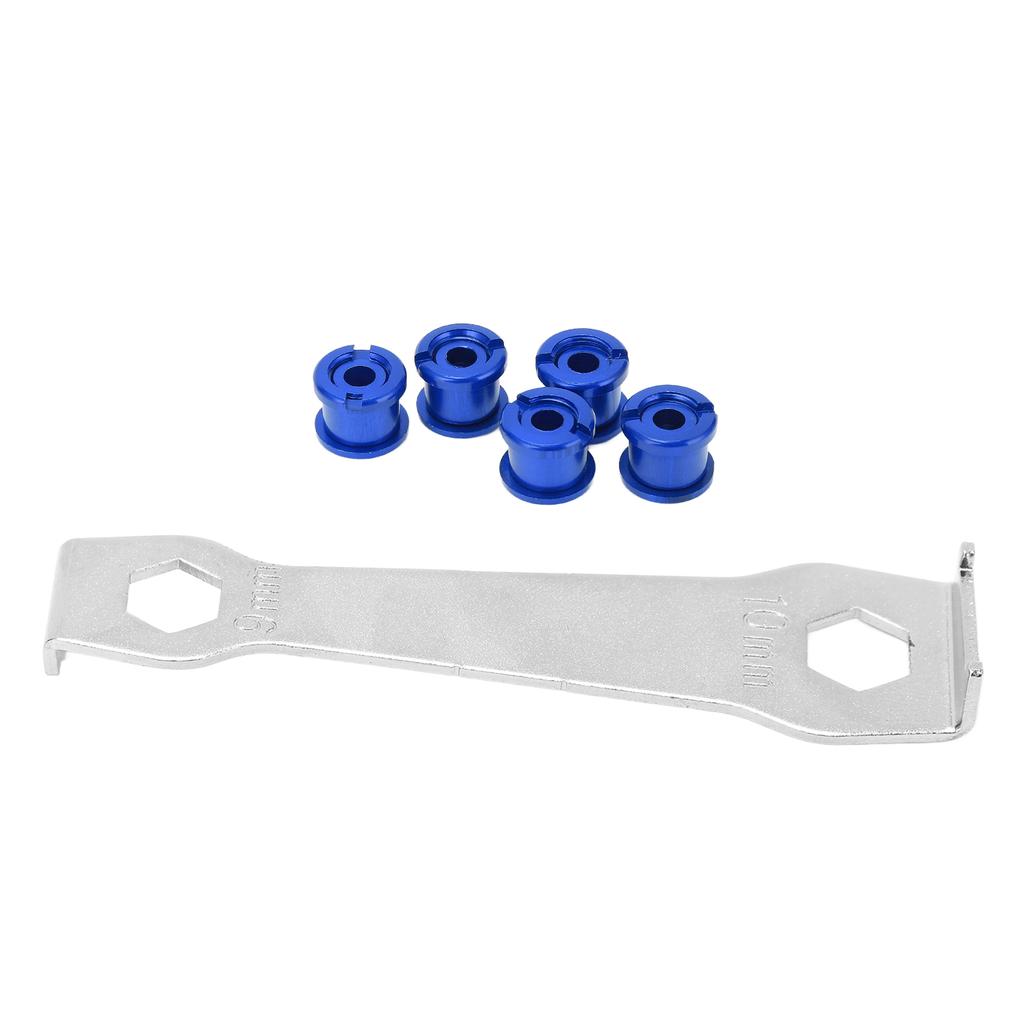 Single Chainring Bolts Corrosion Resistance Anodic Oxidation Fine Workmanship Bright Color Chainring NutsBlue