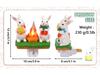 Easter Bunny Resin Craft with Flashing Lights for Kids' Room Decor