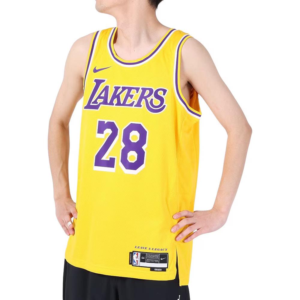 Nike Letter And Number Print Round Neck Sleeveless Basketball Jersey Men Jerseys Yellow DN2009-732