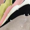 Damen Einfarbig Rundhals Perlen Strickpullover Locker Geschnitten Gemütliches Oberteil