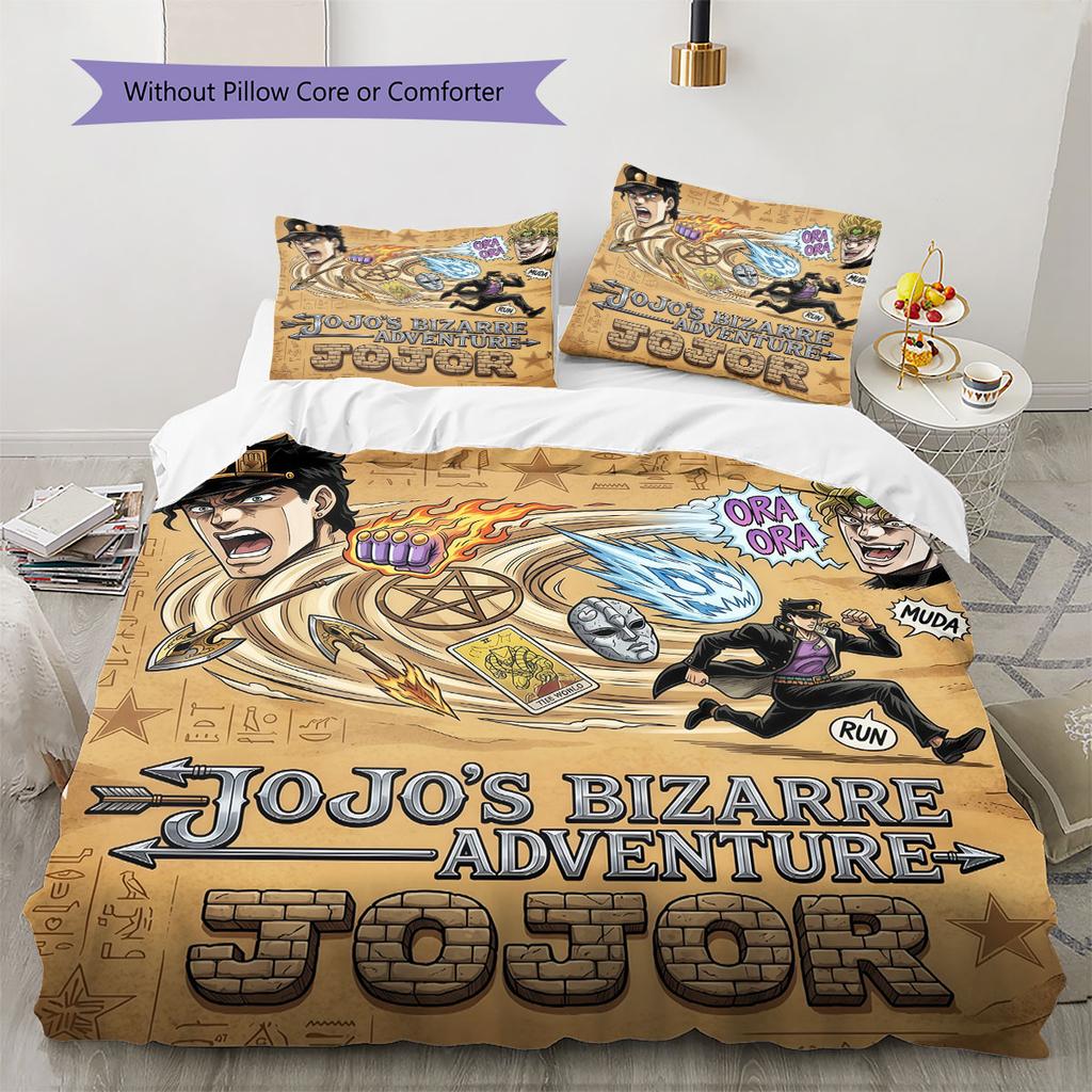 JoJos Bizarre Adventure Soft Duvet Cover Kid's Bedding Set,Extra Large Size Birthday Gifts Various Sizes Available -HE195