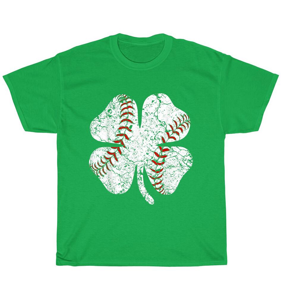 

Shamrock Baseball St Patricks Day Catcher Pitcher Sport Lover T-Shirt Unisex Tee 4XL