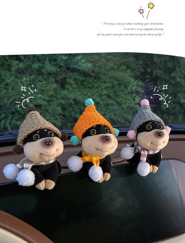 Creative Bee Dog Car Ornament: Cute Figurine for Center Console Decoration