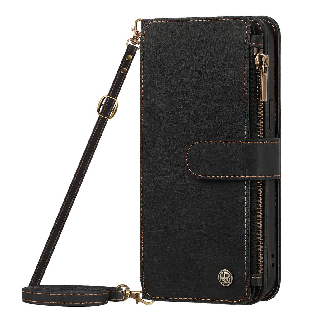 Wallet Case For OPPO Reno 16 16F 15 15F 14 14F 13 13F 12 12F 11 11F 10 Pro Max 6 5 5F 4 4F Lite Cover Zipper Crossbody & Clutch, 9 Card Slots