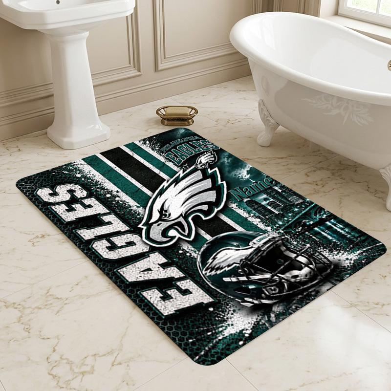 Custom Eagles Helmet Area Rug Living Room Nonslip Soft Carpet For Bedroom Game Playroom Sofa Office Home Decor Doormat Christmas Gift C10350