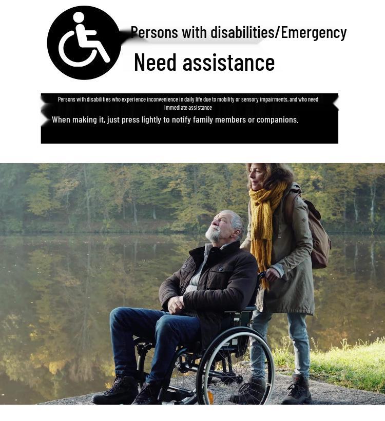 Elderly Wireless Call Button: One-Key Doorbell for Bedside Assistance