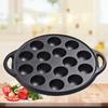 Cast Iron Takoyaki Pan Nonstick Grilling Pan Cooking Plate Takoyaki Maker with 15 Compartment Holes for Baking Cooking
