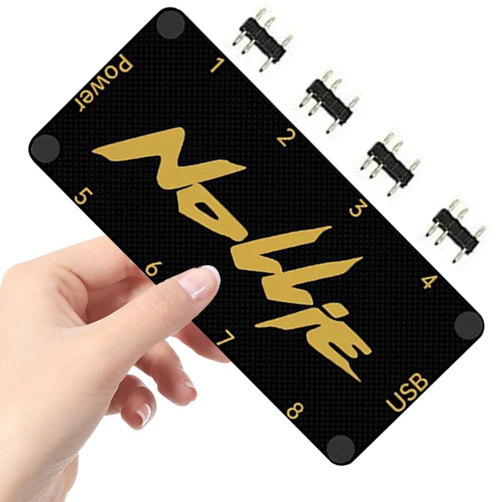 Contrôleur ARGB 5V 3 broches Splitter ARGB Adressable 8 voies Alimentation SATA pour Interface de Carte Mère Étendue Support SignalRGB OpenRGB