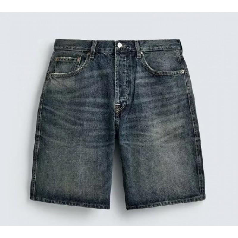 Mens Washed Distressed Straight Fit Denim Jeans Casual Streetwear Cotton