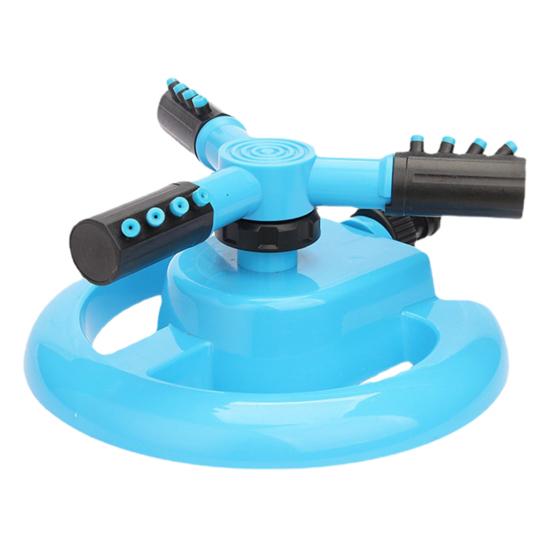 Aspersor de gramado giratório de 360 graus com design de 3 braços, instalação simples e universal, cobertura mais ampla, jardim automático