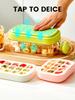 Press-To-Cold Ice Cube Mold&Kettle Silicone Ice Cube Tray With Lid Easy Demould NoTouch Lce Making Cup Straw Fitness Cup Outdoor