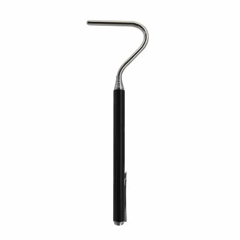 Adjustable Stainless Steel Snake Hook 17-67cm Retractable Long Handle Professional Amphibious Reptile Catching Tool Accessories