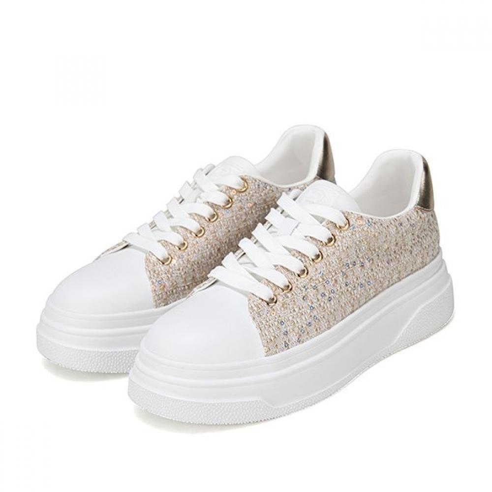 

Barbara 6cm Women S SneakerS Leather Sequin Tweed Bbh165be 250mm