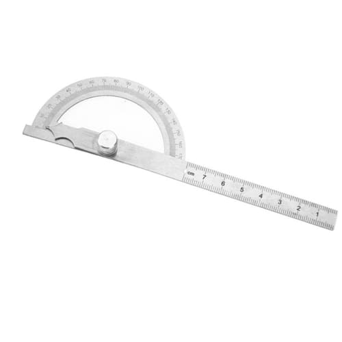 Stainless Steel Protractor Ruler, Angle Finder, Goniometer Ruler, Measures Angle Up To 180 Degrees, Accurate In Millimeters (80x120mm)