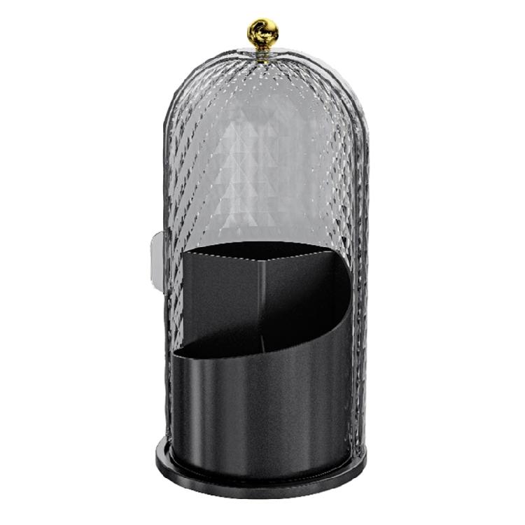 

Stylish 360 Degree Rotating Desktop Holder with Sturdy Base and Dustproof Sliding Covers Home Organization Daily Use чорний