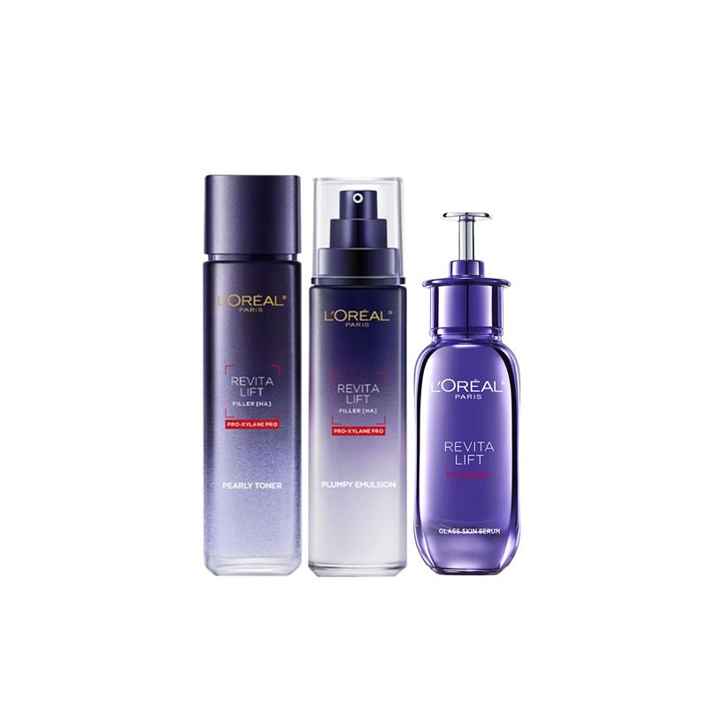 Loreal Paris Набор ухода за кожей Bosein Crystal Dew - Трехступенчатый набор: Вода Bosein Crystal Dew 130 мл, Эмульсия Bosein Crystal Dew 110 мл, Super Water Light E коричневый