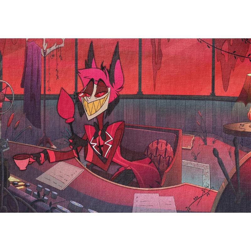 Anime Alastor H-Hazbin H-Hotels Cartoon Character Dark Red Black Poster Print Wall Art Pictures Canvas Painting Room Home Decor