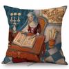 Abstract Elegant Lady Girl Cartoon Princess Queen Mermaid Lovely Dreamy Art Cotton Linen Sofa Pillow Case Linen Cushion Cover