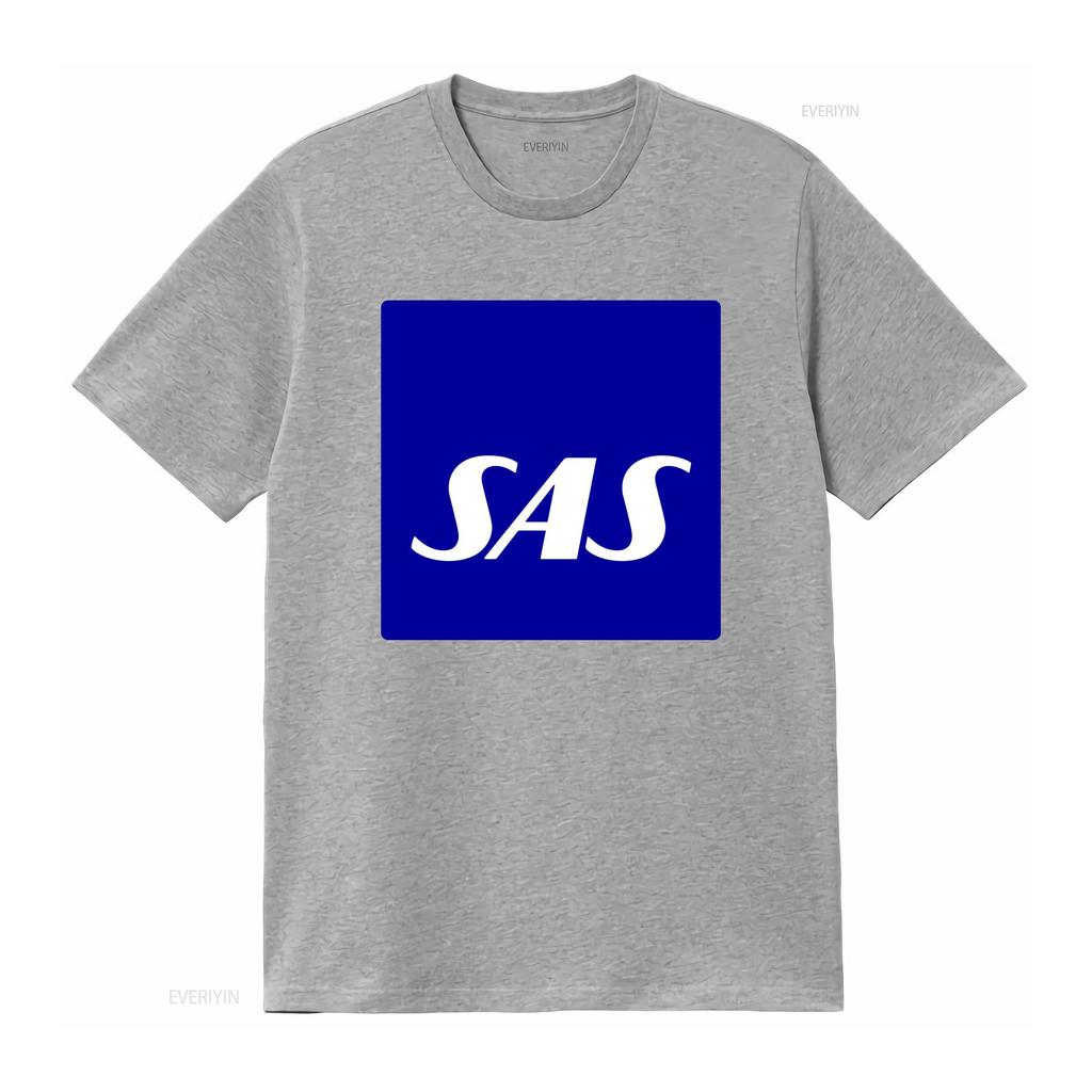 New Shirt Sas Scandinavian Airlines Logo T Funny Size S To 5xl Vintage Washed Homme Unisex Casual Graphic Comfortable