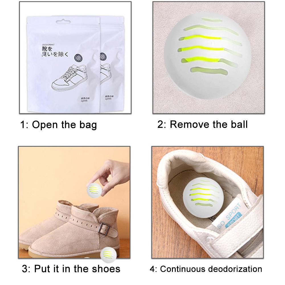 Good 6-60pcs Deodorant Balls For Shoes Jasmine Scent Fresheners Footwear Shoe Closet Toilet Deodorization Long-lasting Aromatic