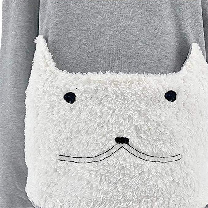 European & American Fashion Embroidered Women's Pet Hoodie with Large Pocket - Bestseller in Stock