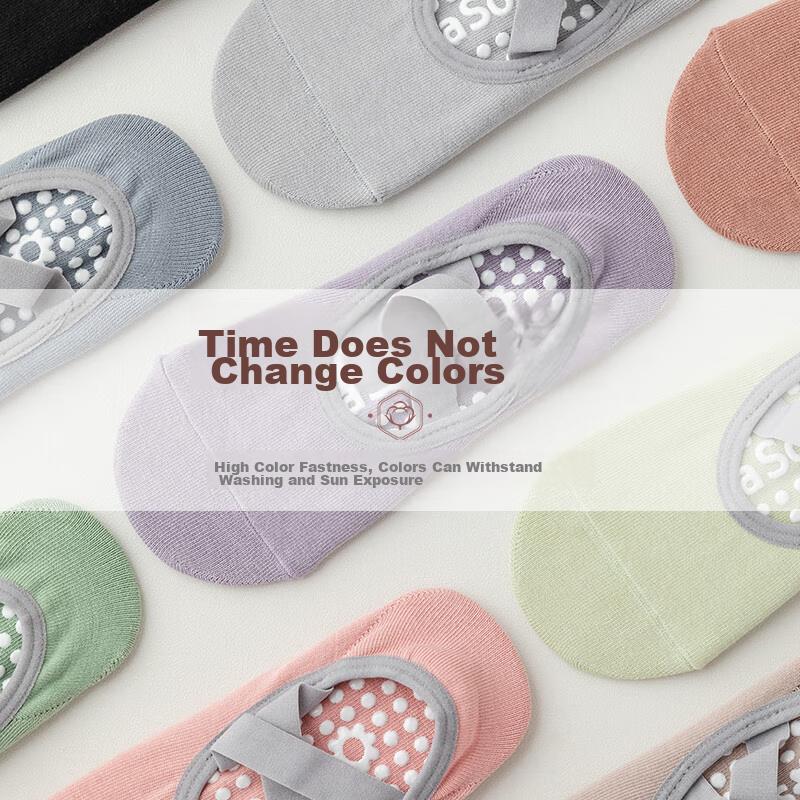 XUEXIMAN Yoga Socks for Women, Short Summer Socks, Professional Non-Slip Silicone Indoor Fitness Dance Beginner Pilates Sports Socks