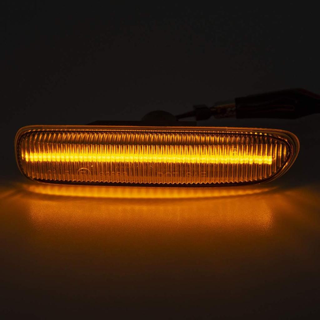 NJSBYL Clear Lens Side Marker Lamps for B-M-W E46 1999-2001 3 Series Sedan 316i 318i 320i 323i 328i 318d 320d and 1999-2003 3-Series Coupe 318ci