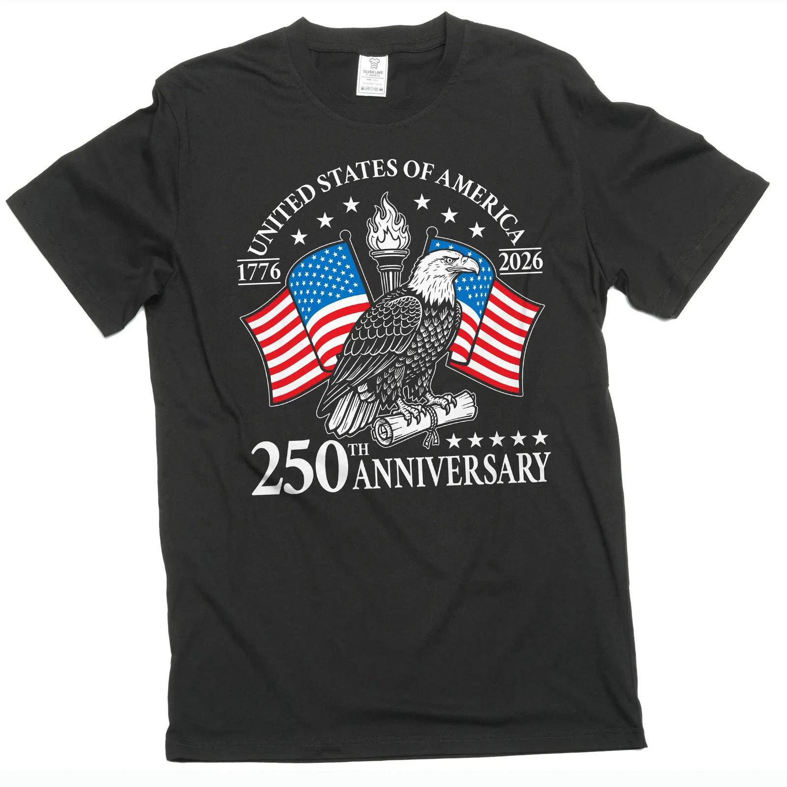 250 Year US Independence Day T-shirt 1776-2026 250th anniversary Tee Shirt S