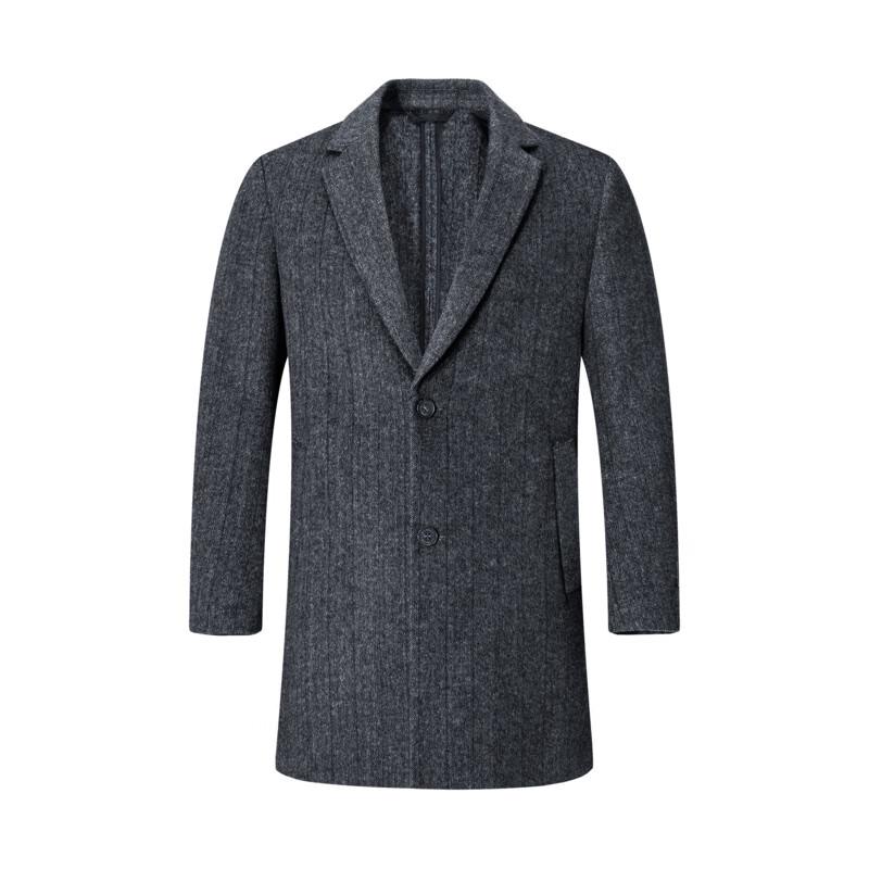 

SEPTWOLVES Men s Herringbone Double-Faced Mid-Length Wool Blend Coat 2XL (180cm)