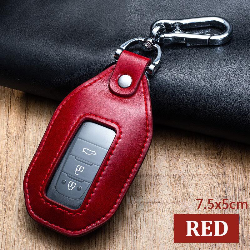 Fashion PU Leather Keyless Entry Car Key Holder Housekeeper Keys Organizer Women Keychain Covers Smart Key Transparent Display Case Bag Pouch