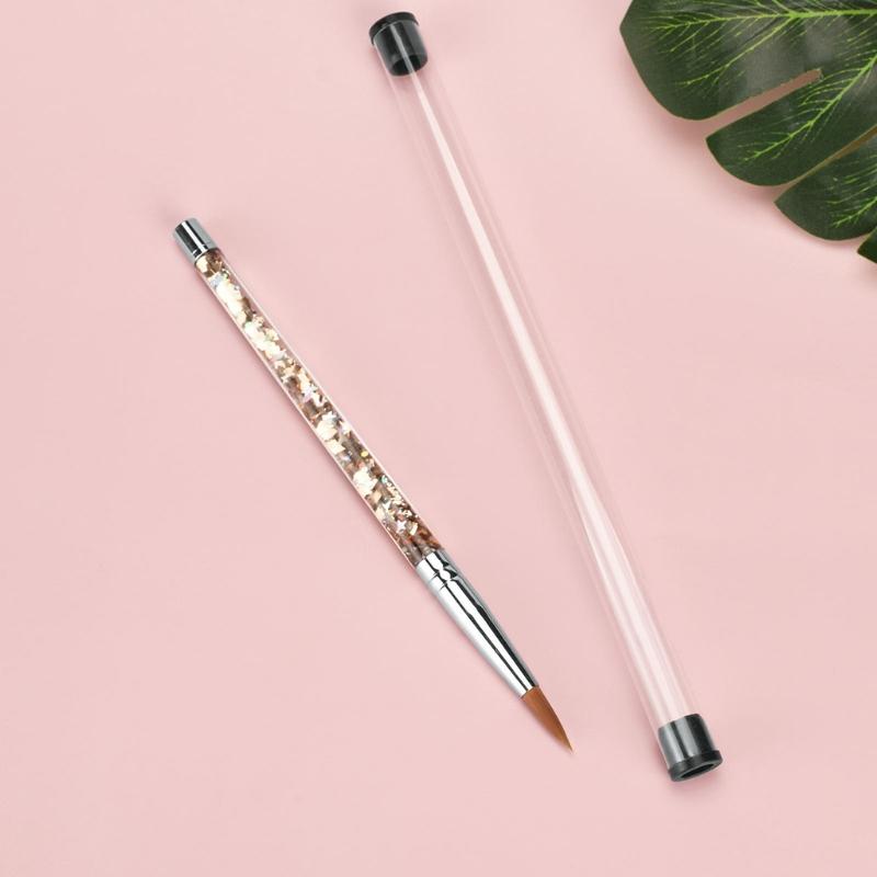 Nail Art Brush Nail Brush for Nail Art for Home Use and Professional Nail Salon Gel Nail Art Brush Clear Acrylic Handle