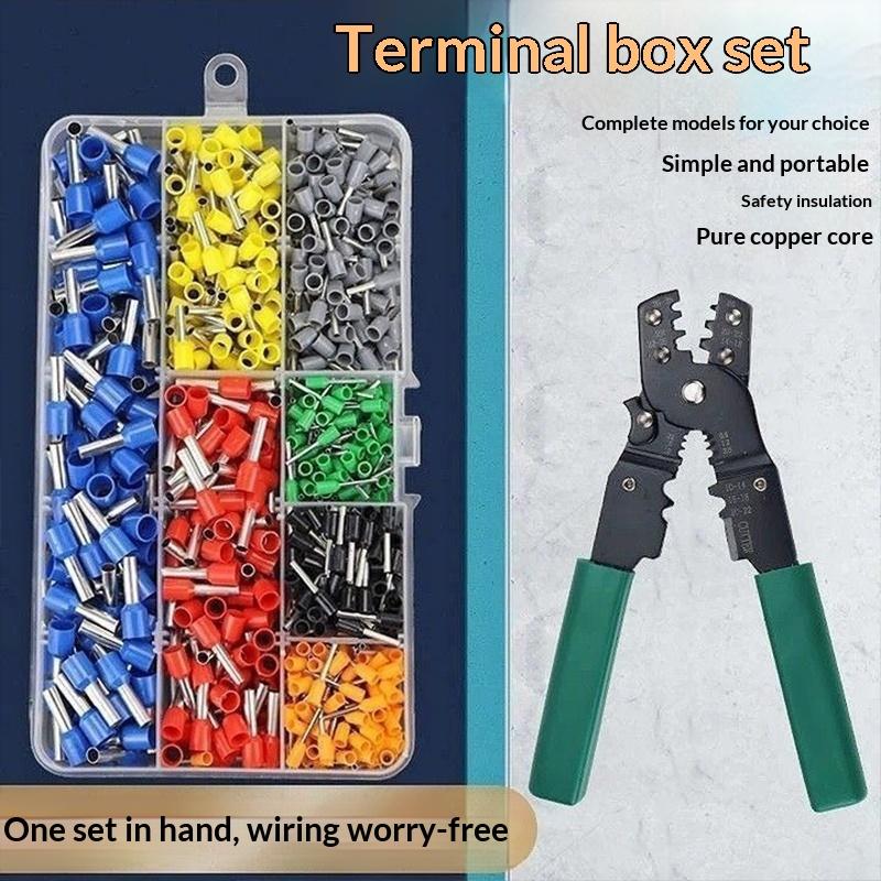 Multi-Function Mini Electric Terminal Crimping Pliers With Wire Stripping Cutting Hand Crimping Tool Multiple Connector Kits