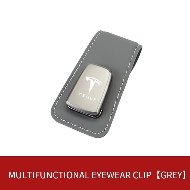 DWWDT1 Car Sun Visor Glasses Holder Sunglasses Clip Interior For Tesla Model 3 Model X Model S Model Y Roadster SpaceX Auto Accessories