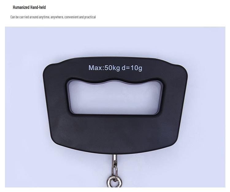 50kg Portable Electronic Handheld Backlit Scale for Luggage, Fishing, or Household Use