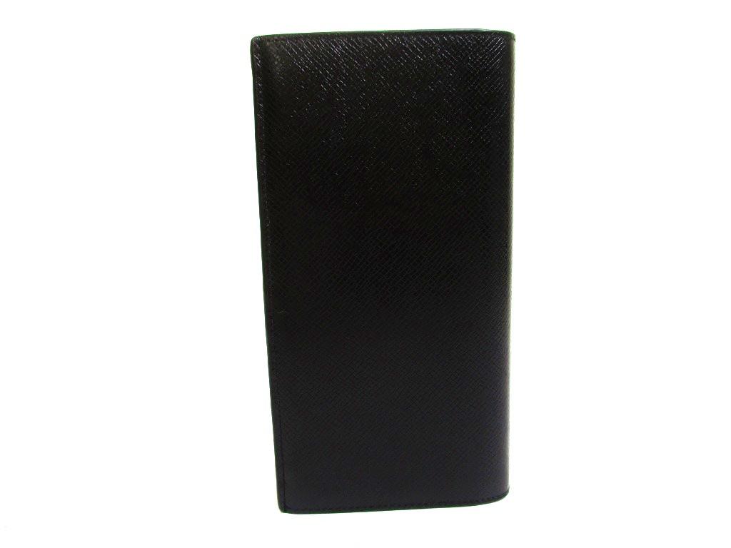 Authentic Saint Laurent YSL Black Leather Long Flap Wallet #b243 Seller refurbished