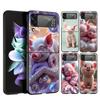 Cute Pig Hard PC Phone Case For Samsung Galaxy Z Flip 7 6 5 4 Black Cover For Galaxy Z Flip 3 Foldable Fundas Shell Capas Bags