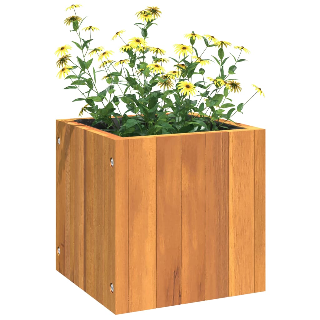 Plant Pot 25x25x25 cm Solid Acacia Wood