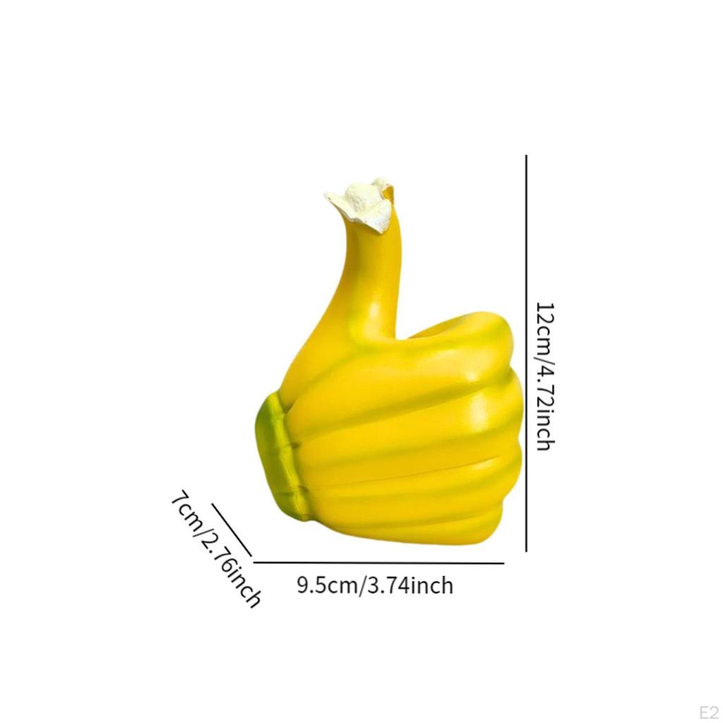 Banana Hand Gesture Figurine for Desk Display, Collectible Art Piece