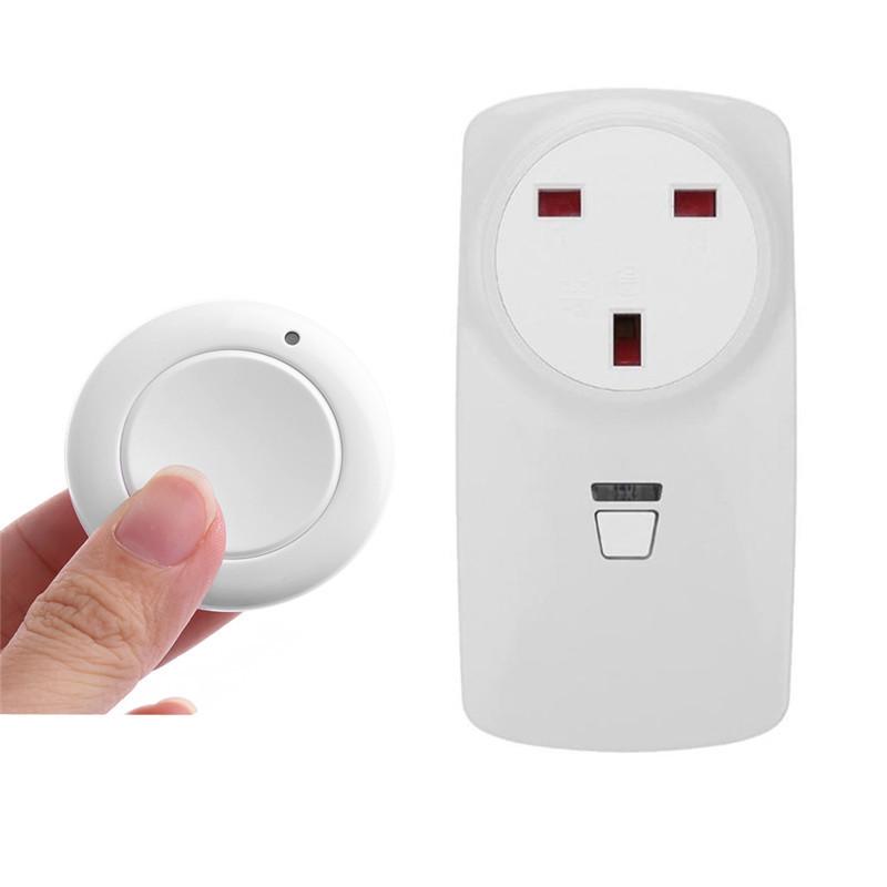 UK Wireless Remote Control Socket with Round SOS Remote, AC85V-250V